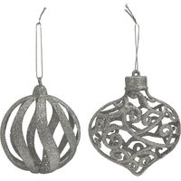 ADDOBBO 3D GLITTER ARGENTO 8CM PREZZO CADUNO INDICARE LA PREFERENZA