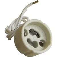 Presa in plastica Gu10 / Gz10, TIBELEC, bianco 100 W TIBELEC