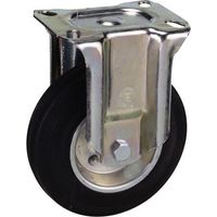 Festes Industrierad aus schwarzem Gummi 160 mm.