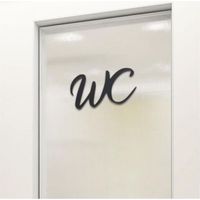 BUNTHAUS Plaque de Porte Wc Deco,Signaletique Toilettes Noir,Autocollante Wc Stickers,Plaque de Porte Maison,Plaques de Toilette,Decoration Autocollante pour Toilette,Autoadhésive Toilettes pour Bain