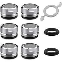 Aiducho – Mousseur robinet M24 – Lot de 6 pièces avec filtre en acier inoxydable et ABS – Économie d'eau 40% – Installation facile sans outil