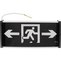 Signe De Sécurité Signes De Sortie D'urgence Panneau De Sortie Panneaux De Sécurité Signe De Sortie Led Edge Lit Panneaux De Sortie Sûr Public Alimenté Pendaison Feu Le Fer