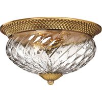 Deckenleuchte Designleuchte Wohnzimmerlampe 3-Flammig Messing Glas klar E27