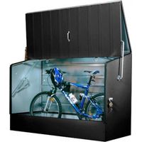 Abri à vélos extérieur en métal anthracite 1,96x0,89x1,33 m – Pour 3 vélos – Résistant aux intempéries et UV – Garantie 25 ans – Trimetals