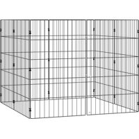 Enclos pour Chiens Enclos Pliable en Métal 50x80 cm Noir