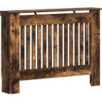 vidaXL Radiator Cover Smoked Oak 112 x 19 x 81.5 cm Engineered Wood