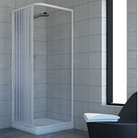 Box doccia in pvc h 185 cm mod. Acquario 90x90 apertura laterale