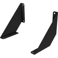 INOXLM Reggimensola da muro staffa per mensola reggimensola in ferro mensola angolare Staffa per mensola 2 pezzi (Large - 20 cm, Black)