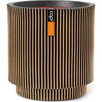 Zylindervase - CAPI EUROPE - Groove NL - 44 x 46 cm - Schwarz/Gold