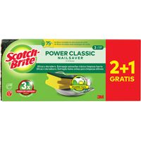 Pack. 3 grüne Faser-Scheuerschwämme schonen Nägel7 100309866 Scotch Brite