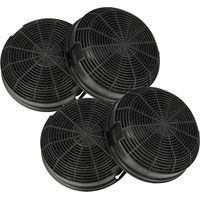 vhbw 4x Filtres à charbon actif compatible avec Zanker ZKC6141X, ZKC9141X hotte aspirante - 15,3 cm