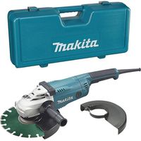 Makita – Meuleuse 2200W Ø 230 mm – Vitesse à vide 6600 tr/min – Carter orientable – Coffret avec disque diamant béton