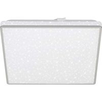 BRILONER - Plafonnier LED avec ciel étoilé, Plafonnier LED Décor étoilé, Effet Backlighte, Plat, Lumière blanche neutre, 270x270x45 mm, chromé mat