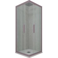Cabine parois douche coulissante 110x110 Lavande Kolors