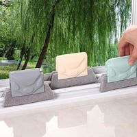 3 pack, 3 Stks - Venstergroef reinigers reiniger ideaal voor vensterbanken deurkozijnen ongemakkelijke hoeken badkamer keuken schoonmaken gootsteen schoon douche bad toilet spons met handvat schuurspo