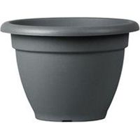Klassischer runder Kunststoffvase ''Campana Basic'' für Blumen und Pflanzen, für den Außenbereich und den Garten. -40 cm / Anthrazit