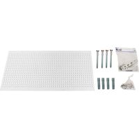 SimonRack Panneau Mural Perforé Porte-Outils avec 25 Crochets – 600x1500x35 mm – Acier Bianco – Simonwork