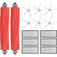 Zubehör für Roborock S7 MaxV Ultra/S7 MaxV/S7 Plus/S7 Max/S7 Roboterstaubsauger ((2 Hauptbürsten + 6 Filter + 6 Eckbürsten)