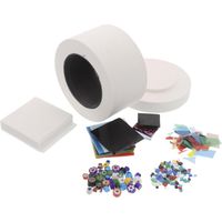 Microwave Kiln Glass Fusing Kit 6 Pieces with Silicon Carbide and Liner Paper - Perfect for Crafting Small Pottery and Jewelry at Home Studio - Ensures Fast Heating and Safety