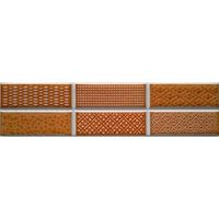 LISTELLO GRECA DECORO IN CERAMICA RICAMO ARANCIO 5X20 cm RIVESTIMENTO BAGNO