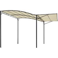 Gazebo extension toit pliant étanche 3x2,5 m blanc crème