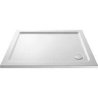 Nuie Pearlstone White Rectangular Shower Tray 1100mm x 760mm