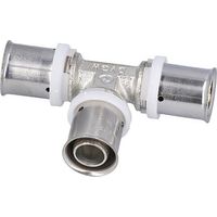Raccord a sertir pour tube multicouche, piece T, etame 26x3mm