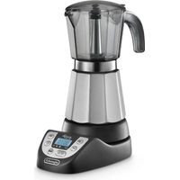 Cafetera eléctrica Moka DeLonghi Alicia Plus EMKP 63.B, color negro y plateado