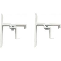 Supporto facciale a clip, 24x16mm, proiezione 80mm, bianco, 2 pezzi
