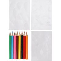 Kit de feuilles thermorétractables à motifs, idéal pour création DIY (bijoux, porte-clés)