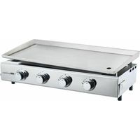 Cookingbox Brasilias piastra a gas in acciaio inox 84x34 cm 4 fuochi