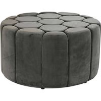 Pouf gris en polyester pour un confort élégant - Gris anthracite