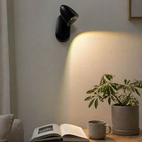 Aplique de Pared Recargable sin Cables, Regulable, con 3 Tonos de Luz y Rotación 360°