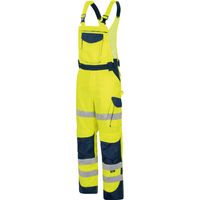 Vizwell Herren Warnschutz-Kontrast-Latzhose VWTC115 Gr. 46 gelb/marine