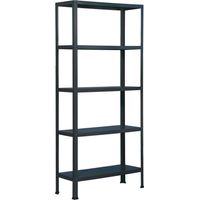 SimonRack Scaffale da Ufficio/Libreria, 1800x800x300 mm, 5 Ripiani, 100 kg per Ripiano, Metallo Stile Industriale, Antracite – Simon Home