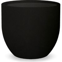 Moovere – Jardinière ronde 50cm – Polyéthylène résistant aux UV – Volume 37,8L – Pour plantes d'intérieur et d'extérieur – Noir