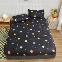 Draps imprimés brossés Draps housse Taies d'oreiller Literie