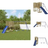 Aire de jeux d'extérieur bois de pin imprégné - Ensemble De Jeux Extérieur - Jeux De Plein Air - Aire De Jeux - Toboggan - Balançoire