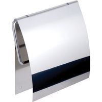 Portarotolo coperto in acciaio inox lucido da parete CLODE-C kamalu