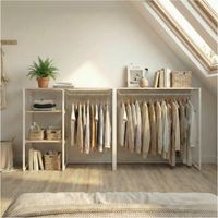 2er-Set modulare Dachboden-Kleiderständer 200x85cm KADRA