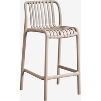 Lot de 2 tabourets de jardin empilables Wendell en polypropylène SKLUM Moka Brown ↑65 cm