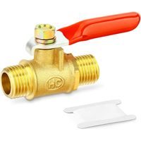 1PCS 1/4 Inch Laiton Mini Ball Valve Shut Off Switch, 1/4 Inch MBSP Thread Pipe Fitting