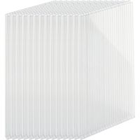 Relaxdays Lot de 14 plaques à double paroi, 4 mm, pour serre, 121 x 60,5 cm, polycarbonate, transparent