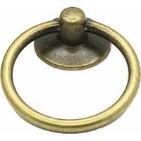 royaluxe - 12PCS Vintage Cabinet Ring Knobs Round Antique Drawer Pulls Handle for Door Placard Drop Dresser Single Hole (Green Bronze),