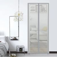 Magnetischer Moskitonetz-Vorhang, magnetisches Tür-Moskitonetz, eleganter Anti-Moskito-Vorhang, ideal für Türen und Terrassen, hält Mücken und andere Insekten fern – Weiß, 80 x 210 cm