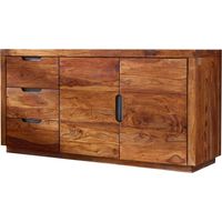 credenza in legno di Sheesham / palissandro 150x45x75 Noce laccato DUKE 126