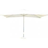 OMBRELLONE MERCURIO 3X3 PALO BIANCO TELO BIANCO 250GR 8 STECCHE CON CARRUCOLA..