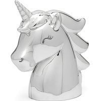 Salvadanaio argentato per bambini, elegante, ideale come regalo, con unicorno Dimensioni: 125x65x125 mm Codice articolo: ZV6166061