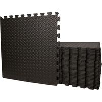 Samuel Alexander 4 Piece EVA Foam Floor Protective Tiles / Mats 60x60cm Each For Gyms, Kitchens, Garages, Camping, Kids Play Matting, Hot Tub Flooring And Much More Set Covers 1.44 sqm (15.5 sq ft)