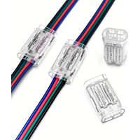 4-poliger Kabelverbinder – Lötfreier Schnellverbinder für 18–20 AWG (0,5–0,75 mm²), Mehradriger Draht-zu-Draht Verbinder, Transparentes PC-Gehäuse, für KFZ- und Industrieverkabelung, 10 Stück
